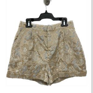 Vintage Gold Floral Shorts